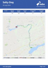 July 29, 2018: Trenton to Blue Hole anchorage map & log