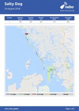 August 24, 2018: Beausoleil Island to Indian Harbour map & log